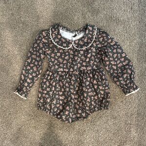 Floral Long Sleeve Mebie Baby Romper